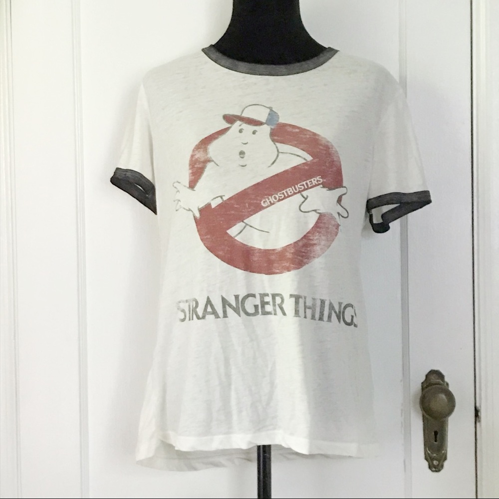STRANGER THINGS Ghostbusters White Netflix Tee XXL